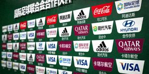 国际足球联合会合作伙伴Logo墙